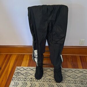 Harley Davidson rain gator pants with boot covers size Large